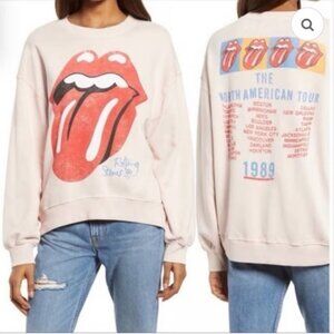 Daydreamer Rolling Stones Tour 1989 Graphic Sweatshirt M Off White Fleece